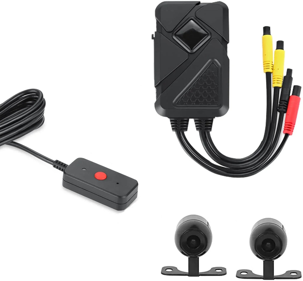 GPS Camera Waterproof Camera Wide HD with Waterproof Motorcycle 1080P Dash Front Wi-Fi, Angle and Lens Rear 120° Recording