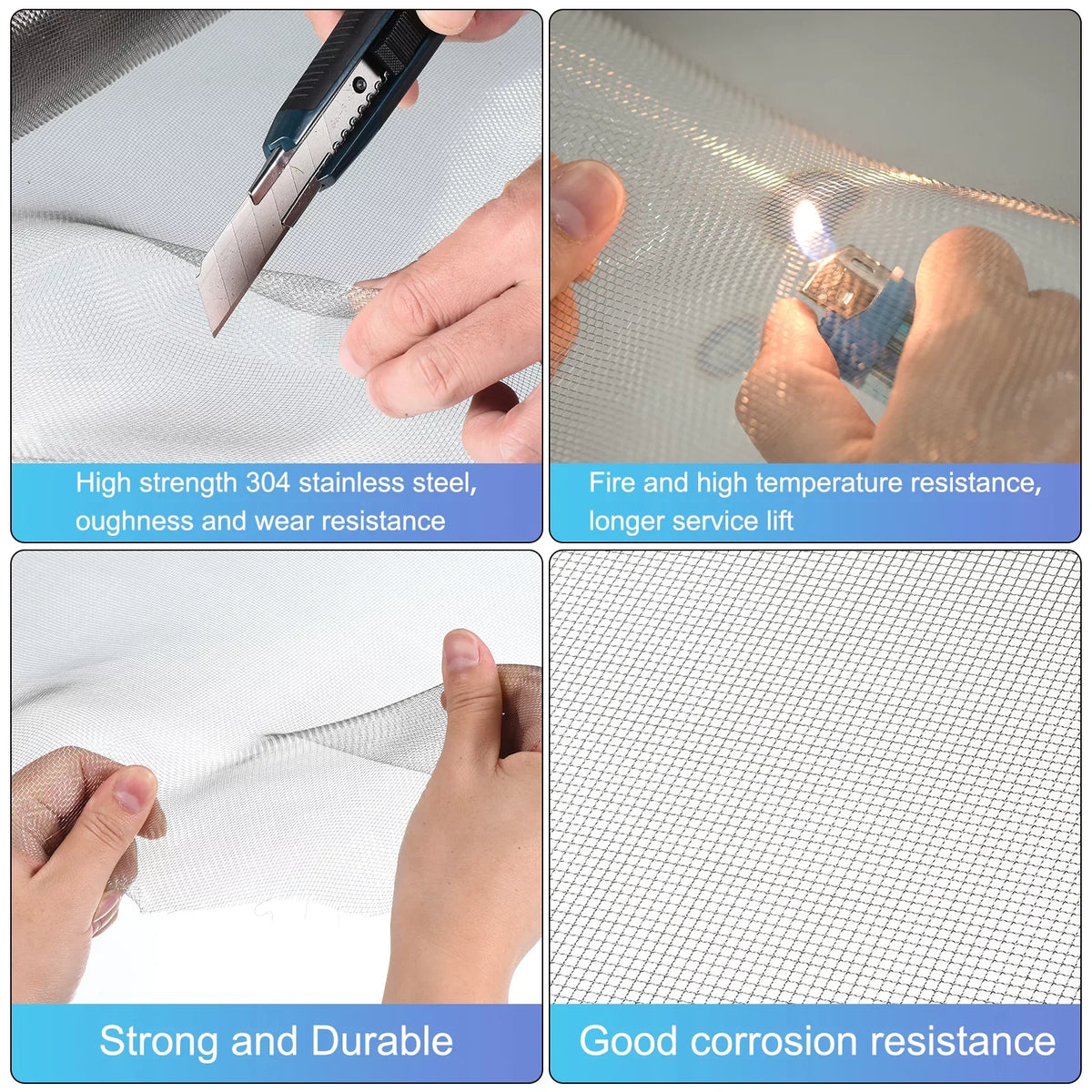 Vent 304 Door Steel Screen Wire Mesh Stainless Woven Window Mesh Screen, Screen for atmospheric Replacement