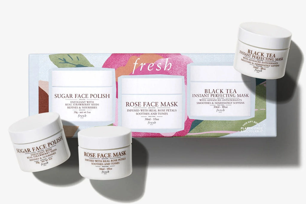 Mask, Set, Antioxidants Set, Tea, (Gift Mask Sugar Fresh Black Face Essentials Pack) Advanced Rose Masks: Polish, Face 3 Face *EN Facial Gift