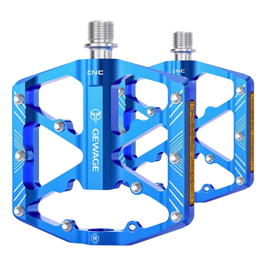Pedals GEWAGE Pedals Platform Aluminum Bike Pedals Reflectors Mountain Alloy Bike Cycling Pedals with