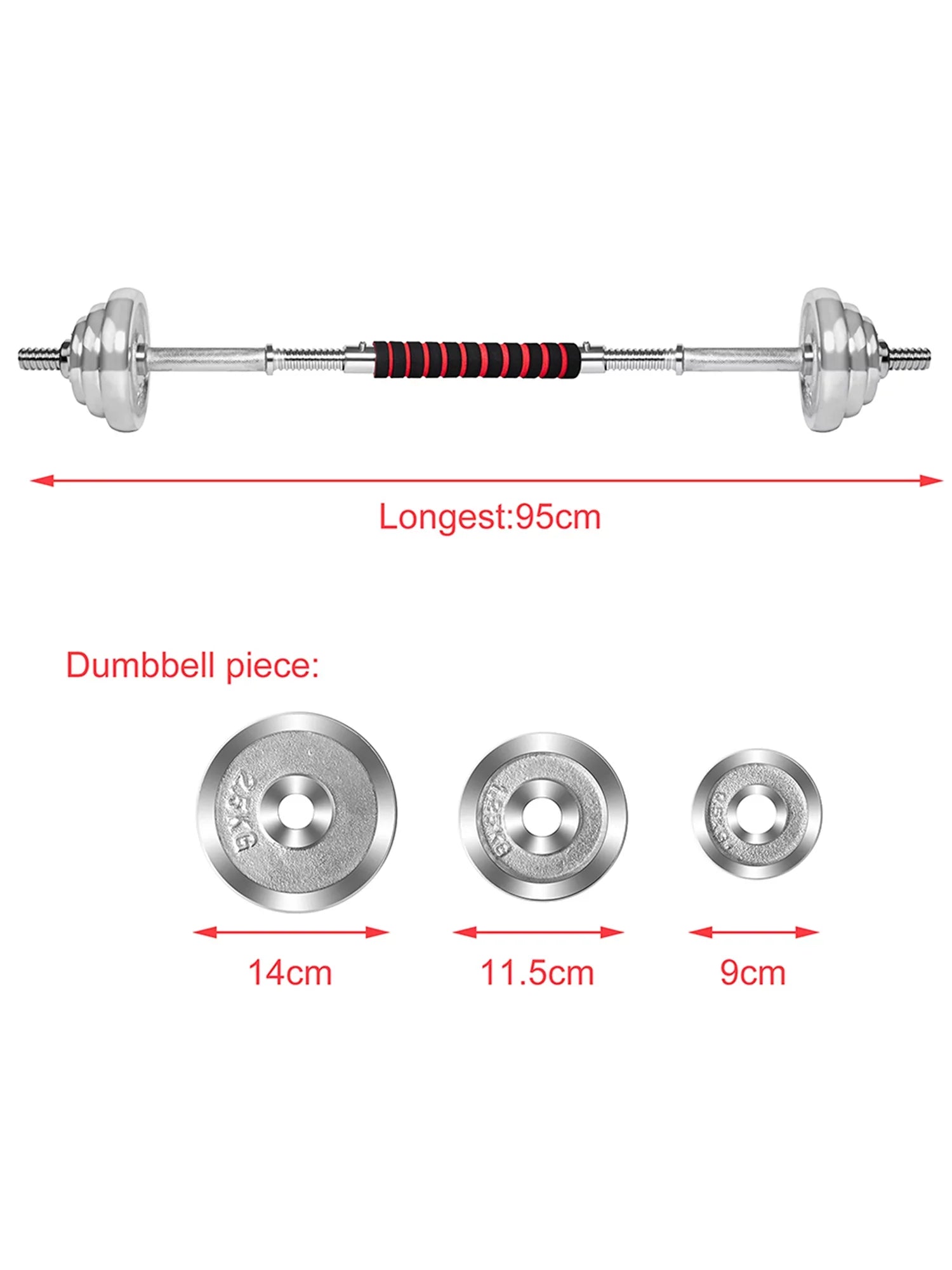 Rubber Training Weights with Barbell Modes for Ergonomic with 4 Dumbbells Dumbbell Weightlifting FANNYC Adjustable Handles Dumbbells Set Dumbbell Barbell 60lbs Workout Strength