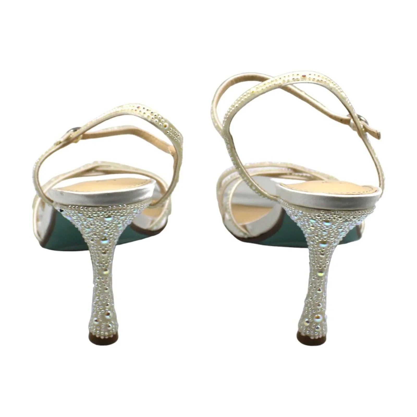 Piprr Rhinestone Sandals(Size US) 9 Dress Johnson Betsey Women's