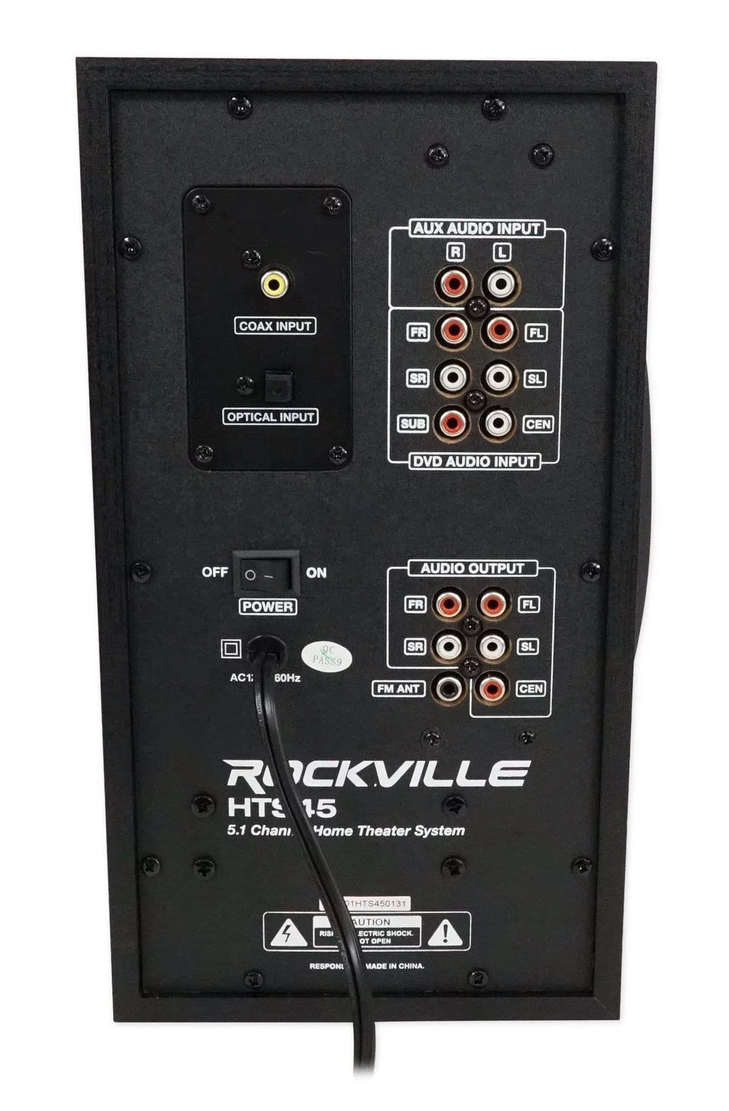 Machine Mics Wireless w/5.25" Rockville System VHF Home Theater/Karaoke Sub+(2)