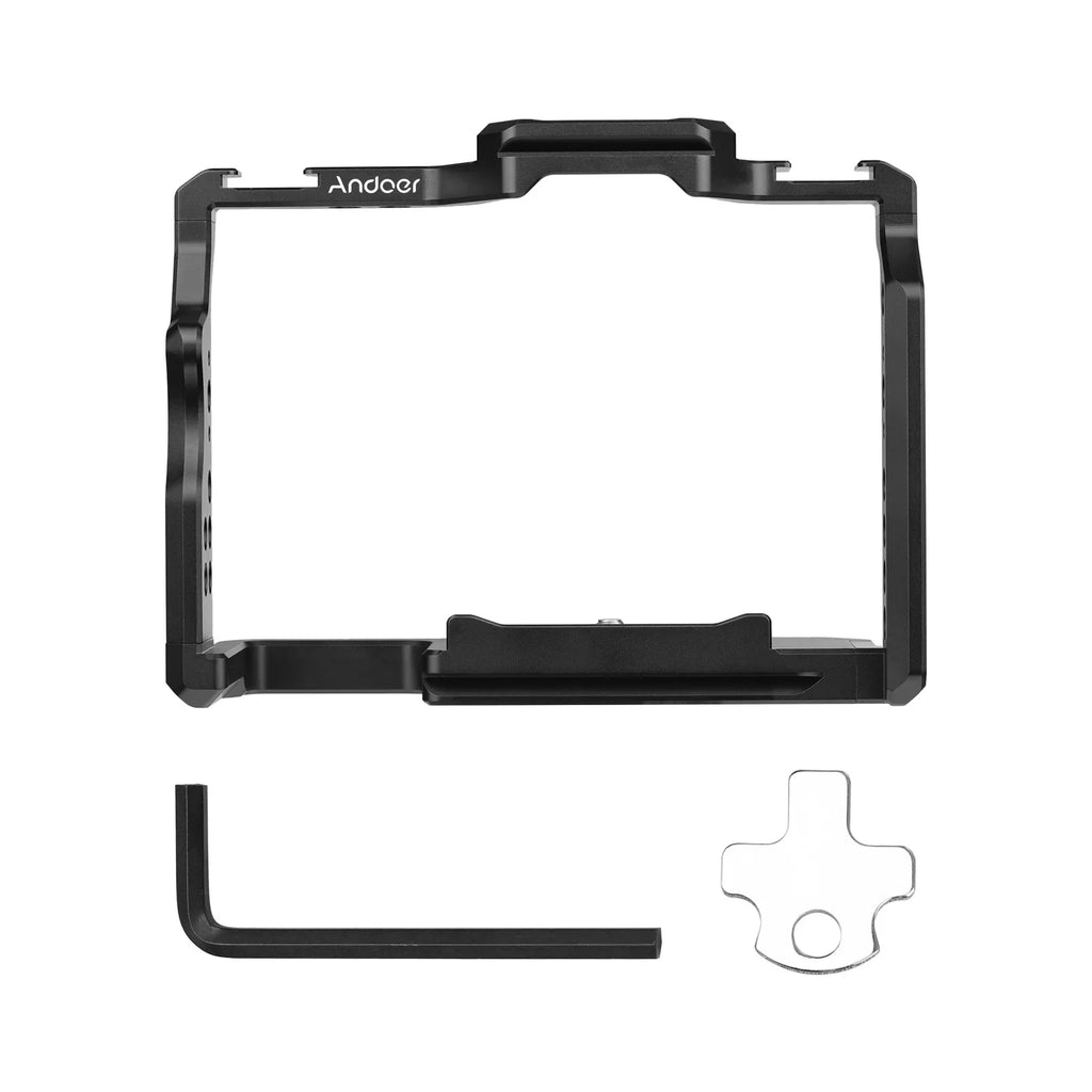1/4 Aluminum Threads Video Camera Dual A7S II/ Mounts A7II/ A7R for A7IV/ III/ A7III/ Shoe Alloy Numerous II Sony Cage with A7R Inch Cold Cage Replacement