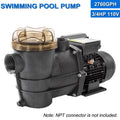Motor 3/4HP Pool Ground Strainer Swimming Pool Head 38FT, Ground Pump, Max for Swimming and 2760GPH, Inground 110V, iMeshbean Pool Basket Above Above Water w/ Circulation,