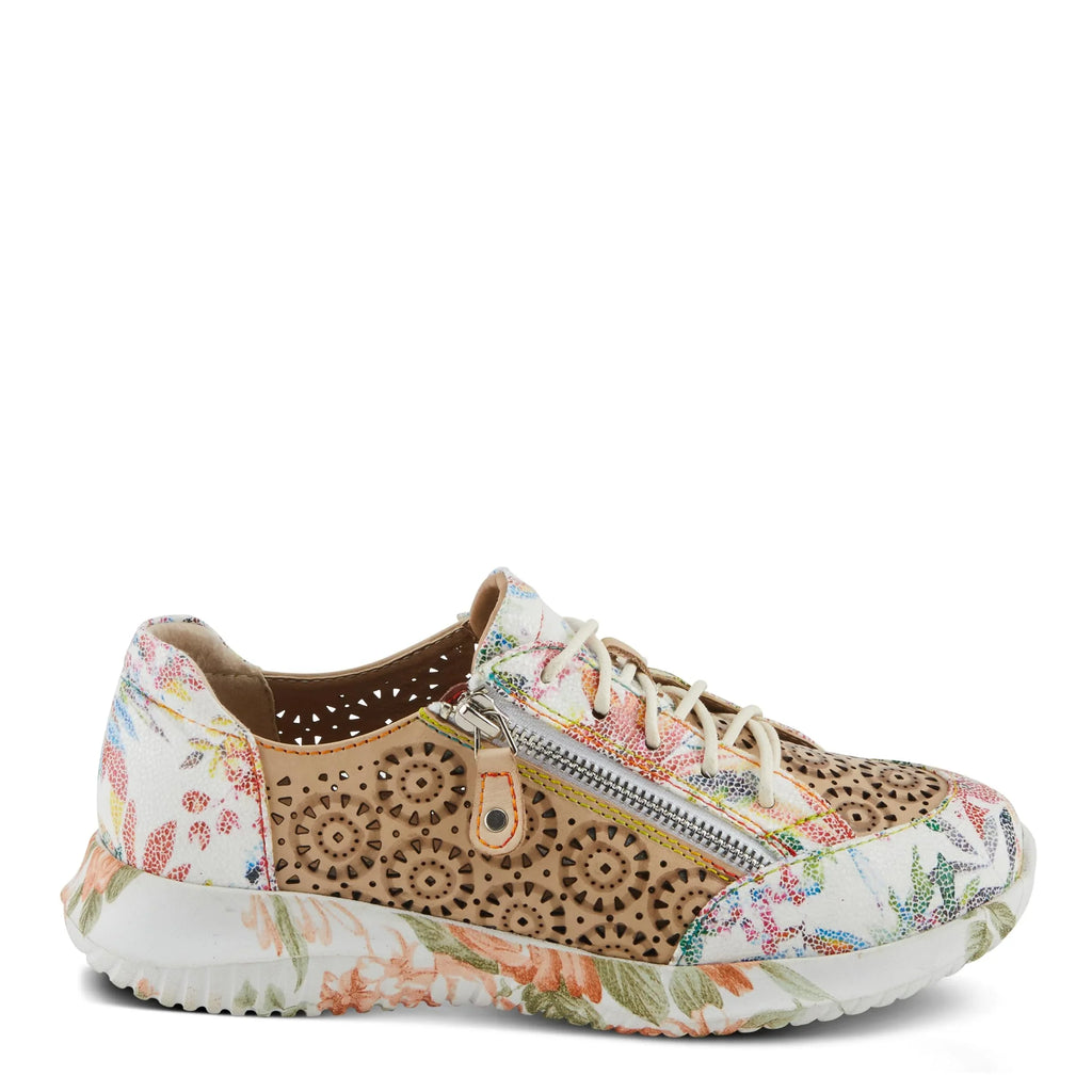Lace-Up Flowers Women's Sneaker Fashion with 38/7.5-8 Beige L'Artiste Multi EU Jazzie