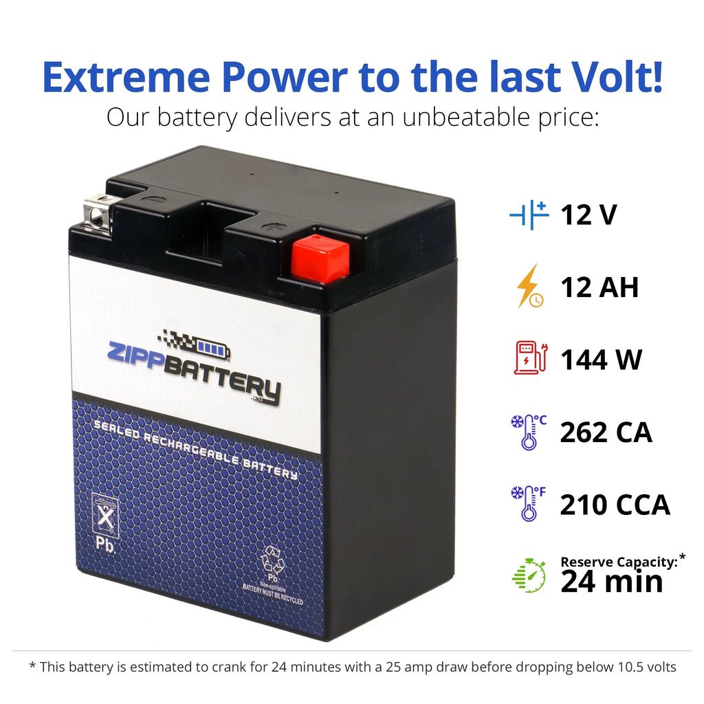 210 Motorcycle Suzuki Battery 750cc Volt,12 CCA) Zipp 1989 (14AHL-BS Battery YTX14AHL-BS Ah, for Gsx-r750 12