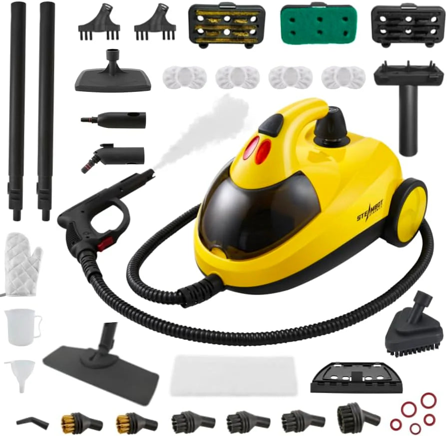 Steambot Mop Parowy 37 W 1 Do Domu I Samochodu, Zbiornik Na Wodę 2 L, Wąż 1,3 M, Głębokie Czyszczenie Parą Do Podłóg, Płytek, Fug, Okien, Kuchni, Salo
