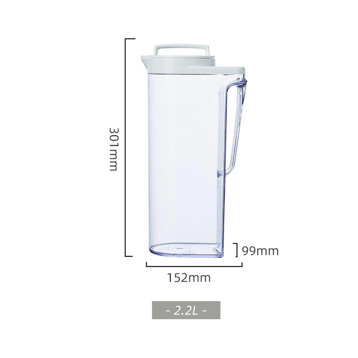 Kettle Lemonade Heat Screw Beverage Water Pitcher 2200ML Cold & Lid Resistant Dispenser