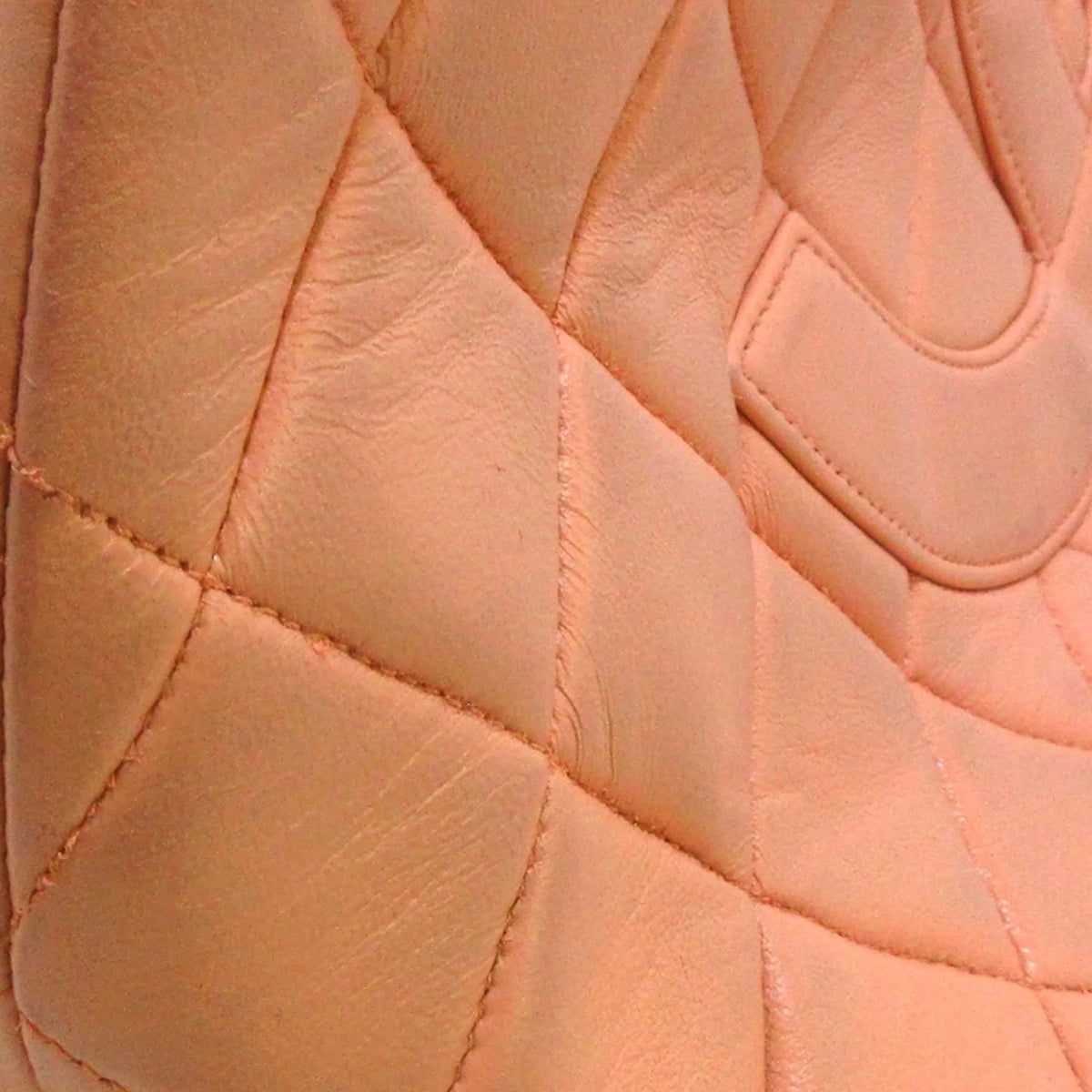 Leather Lambskin Orange Medallion Bag (Good) Pre-Owned Tote Chanel Authenticated Women Tote