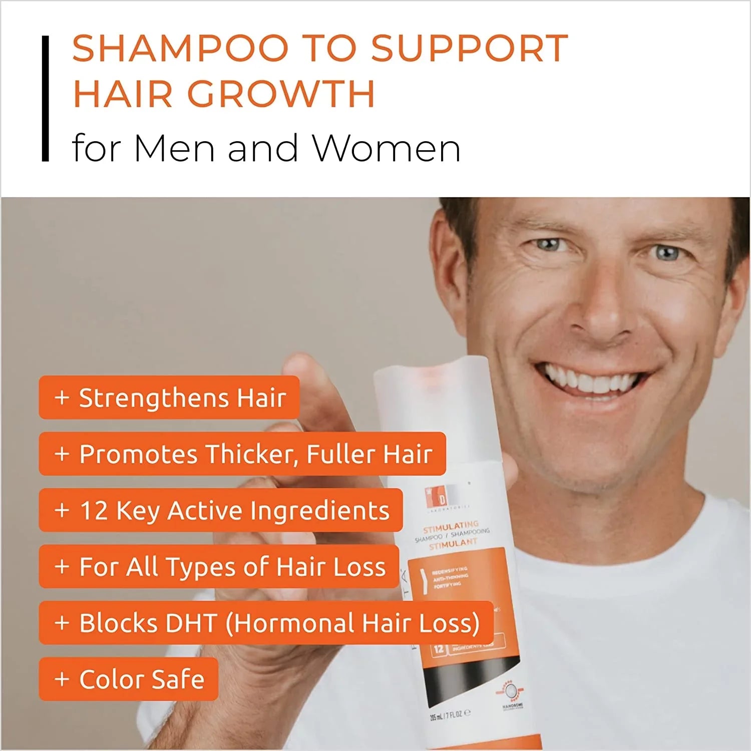 DHT w/DNC-N Shampoo Block and Nanoxidil Growth Caffeine Stimulating Hair Regrowth Treatment Ingredients, Hair 5% Helps w/Biotin, Revita