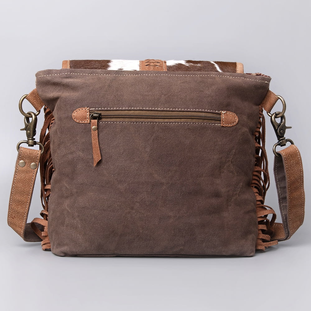 Upcycled western Body bag Hair-On purse OHLAY KB women Canvas handbag Leather Genuine Cross KB483