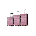 RODEZ Gold Plastic 3-Piece Set Luggage (DKRODSML-ROS) Rose DUKAP