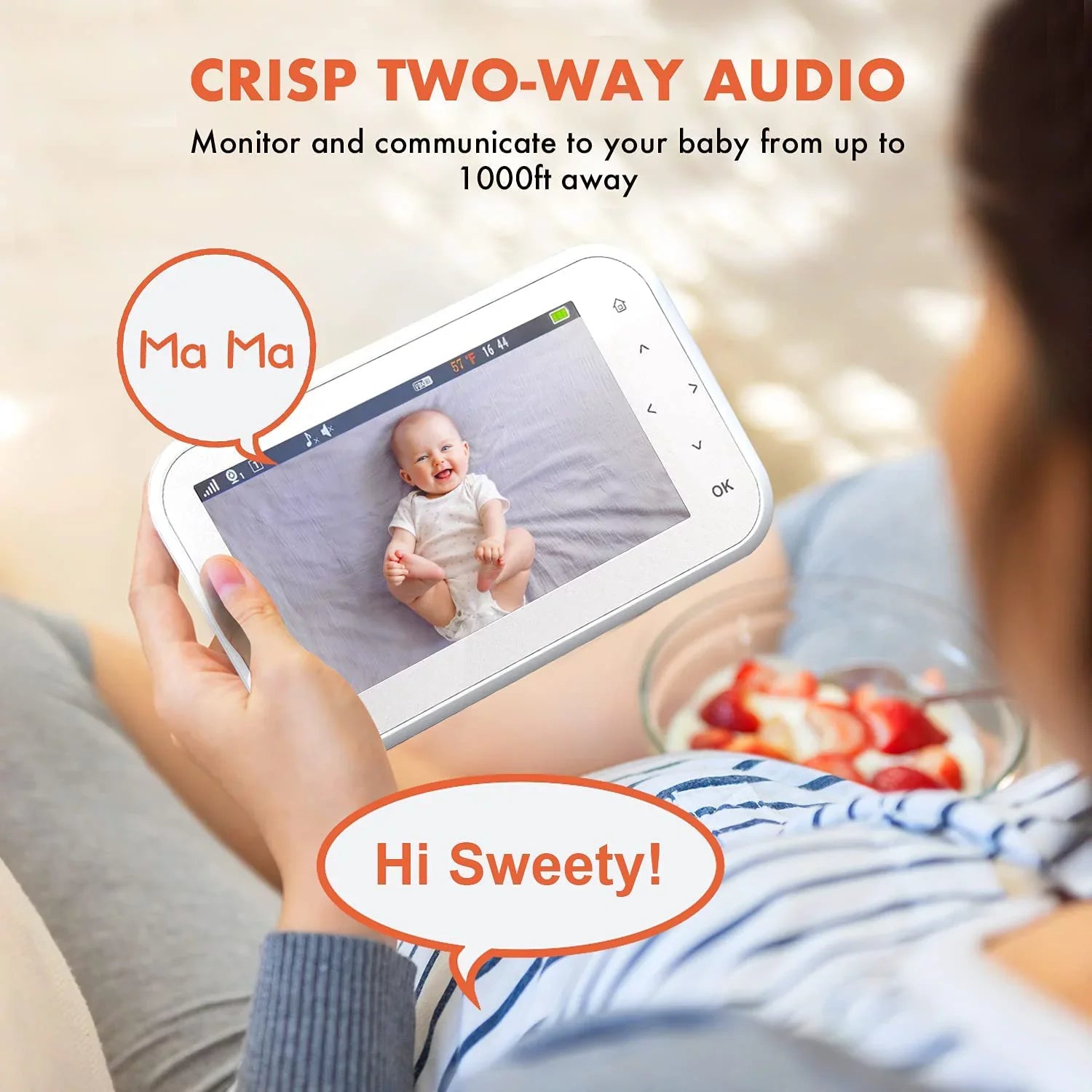 Rexing w/ IPS Baby Display Capabilities Recording Monitor 4.5" BM1