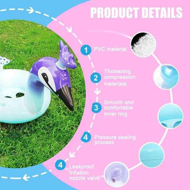 Water with Fast Pool Valves | Raft Peacock Glitter Lounge 48 Toys Float Swimming Game Party Kids Beach Decorative air-filled Designed Pool Inch Alin Summer for