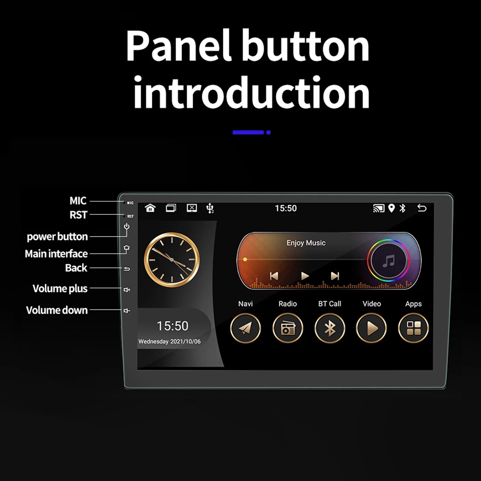 Camera(2+16GB) Mirror Link, Backup GPS With Navigate Car Double Screen Bluetooth 2022 Radio Din Touch FM, 10.1 Stereo Android Inch