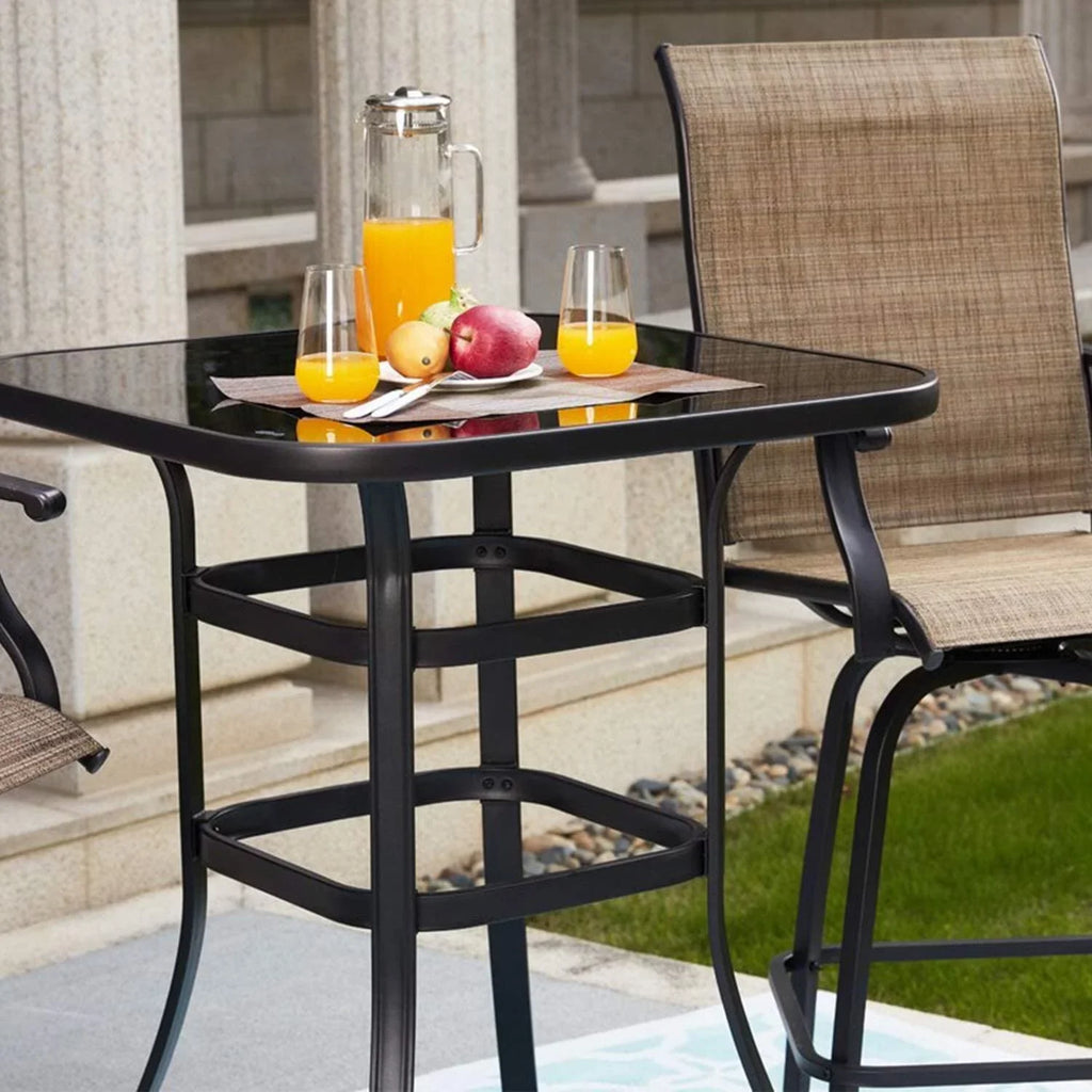 Bar For Use With Solid Aesthetic Design Scarlett Table Glass Indoor