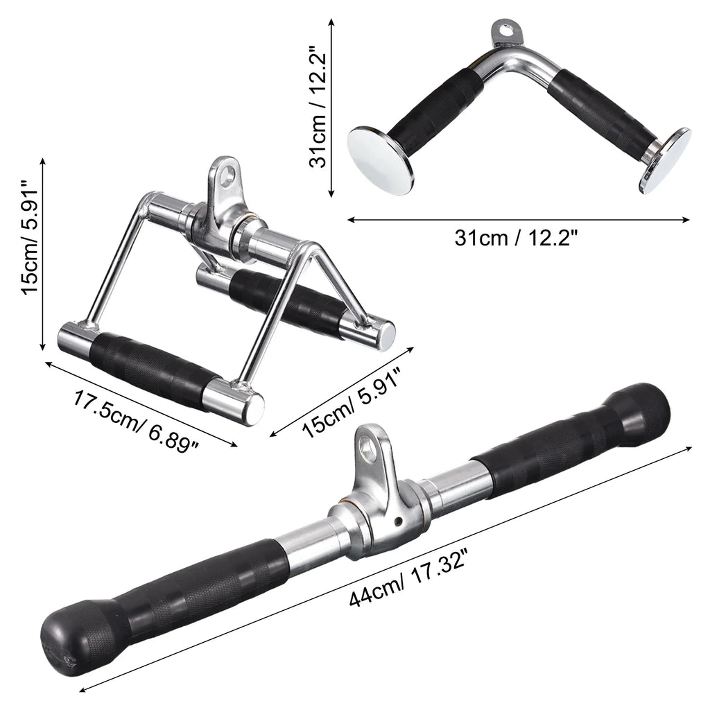 Down Gym Attachment Silver Tricep Press for Cable Machine Accessories,