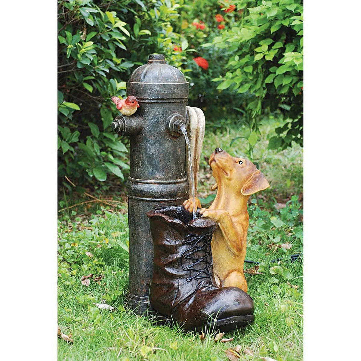 Toscano Fire Pooch Hydrant Sculptural Design Fountain