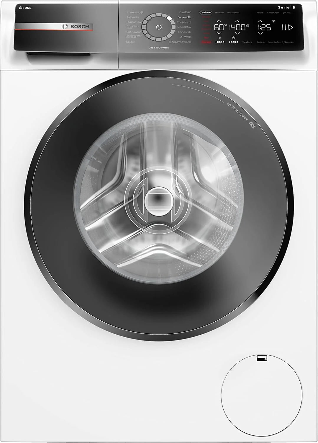Bosch Wgb244A40 Serie 8 Pralka Ładowana Od Przodu 9 Kg, 1400 Obr./Min, Made In Germany, Speed Perfect, I-Dos Ze Skanowaniem Środków Piorących, Iron As