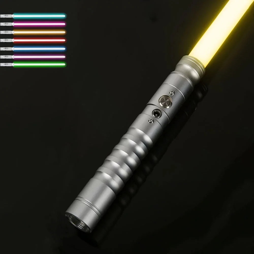 Kids Colors Lightsaber Sound 7 Hilt KBASE for RGB Metal Toy Change Gift with Fonts