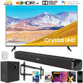 & 65 TV Gear UN65TU8000 60W with Soundbar and Screen Cleaner TV TV Adapter, Bundle Digital Samsung (65TU8000 65-inch 4K Smart Deco Mount, 65" LED UHD (2020) Subwoofer, Essentials Surge TV) Inch Wall