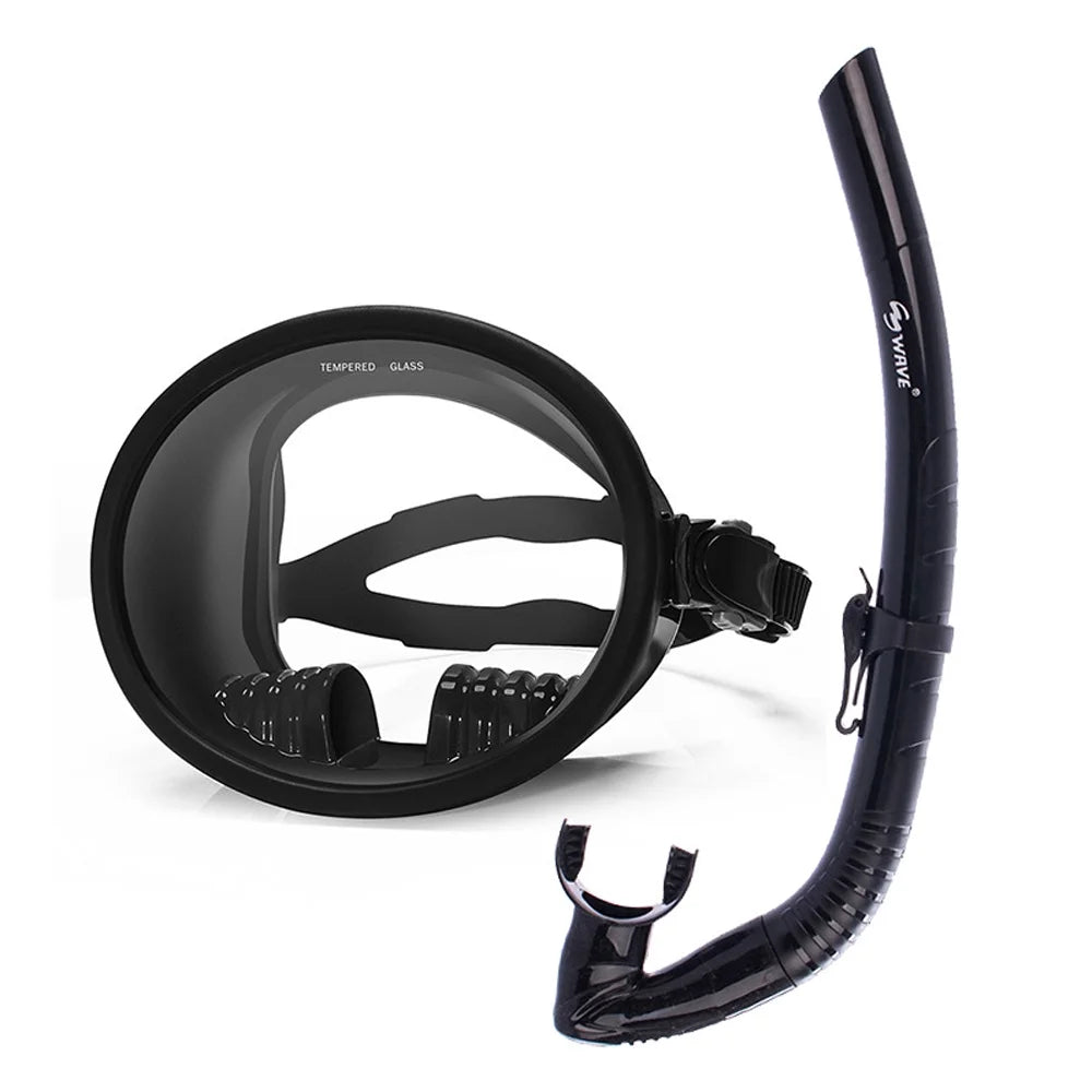 WAVE Wide Panoramic Wide View WithWithAnd 180° Panoramic Diving Wide Snorkel 180° SnorkelSnorkel Snorkel And Wide Goggles,Panoramic Set 180° View Snorkel With View View View