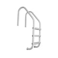 Ground SAFTRON White 3-Step Ladder- In Swimming Pool