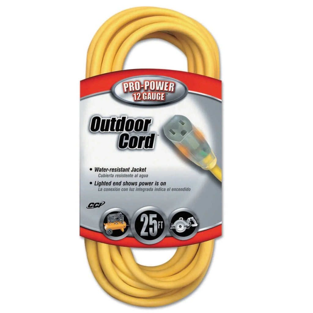 25-Foot Lighted 12/3 02587 Cable End, Outdoor with Extension Vinyl Cord Coleman