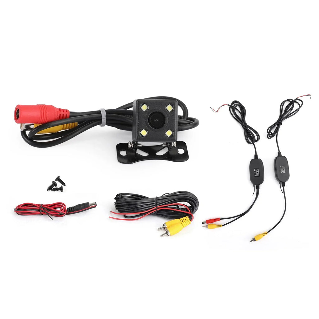 Reverse View Night 170° Car LED 4 View Rear Camera Backup CMOS Wireless