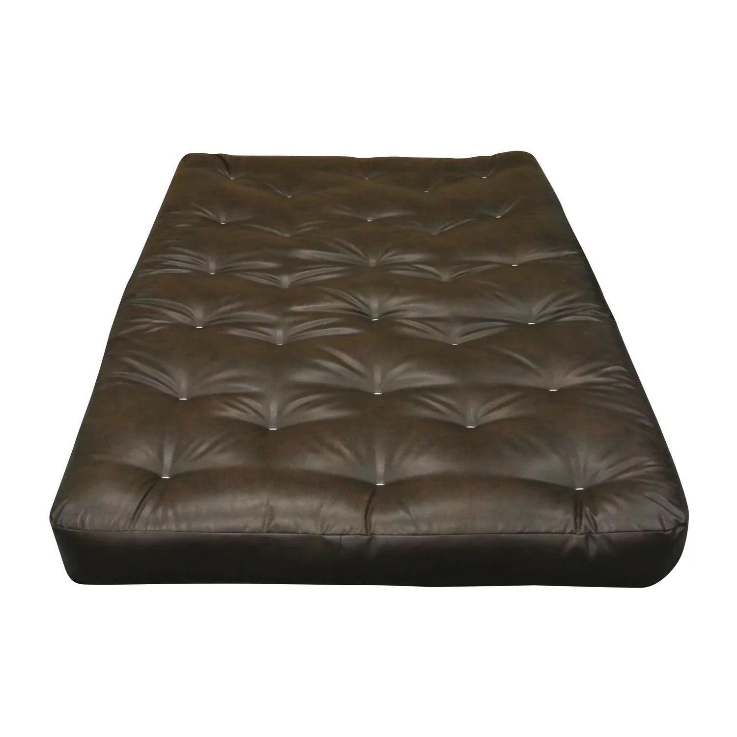 All Mattress-Color:Leather,Material:Cotton,Quantity:1 King Futon #604 Leather 4" Cotton