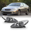 2002 AKKON / 2004 Headlights Style Chrome ES300 2003 - OE Replacement ES330 Pair Housing For Lexus