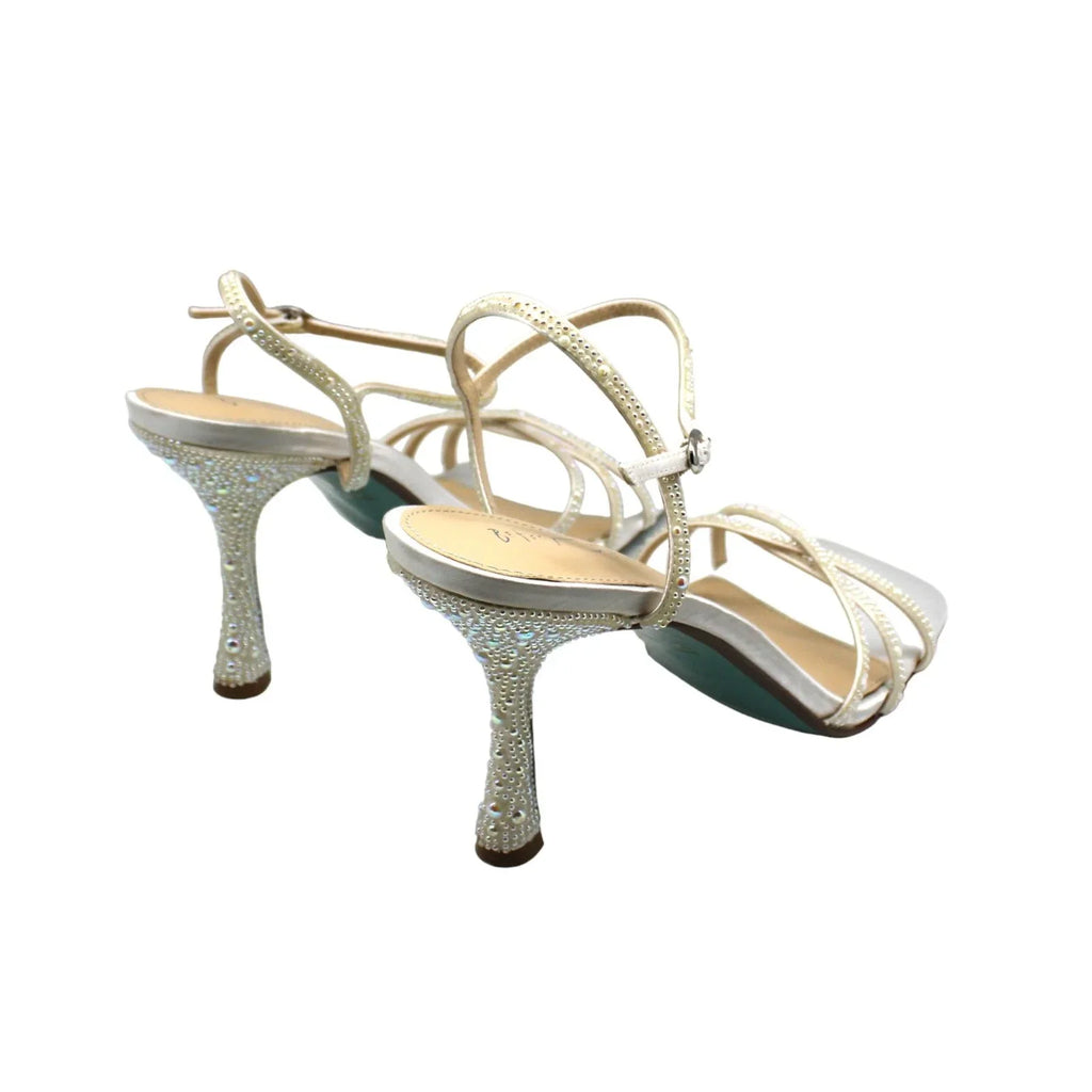 Piprr Rhinestone Sandals(Size US) 9 Dress Johnson Betsey Women's