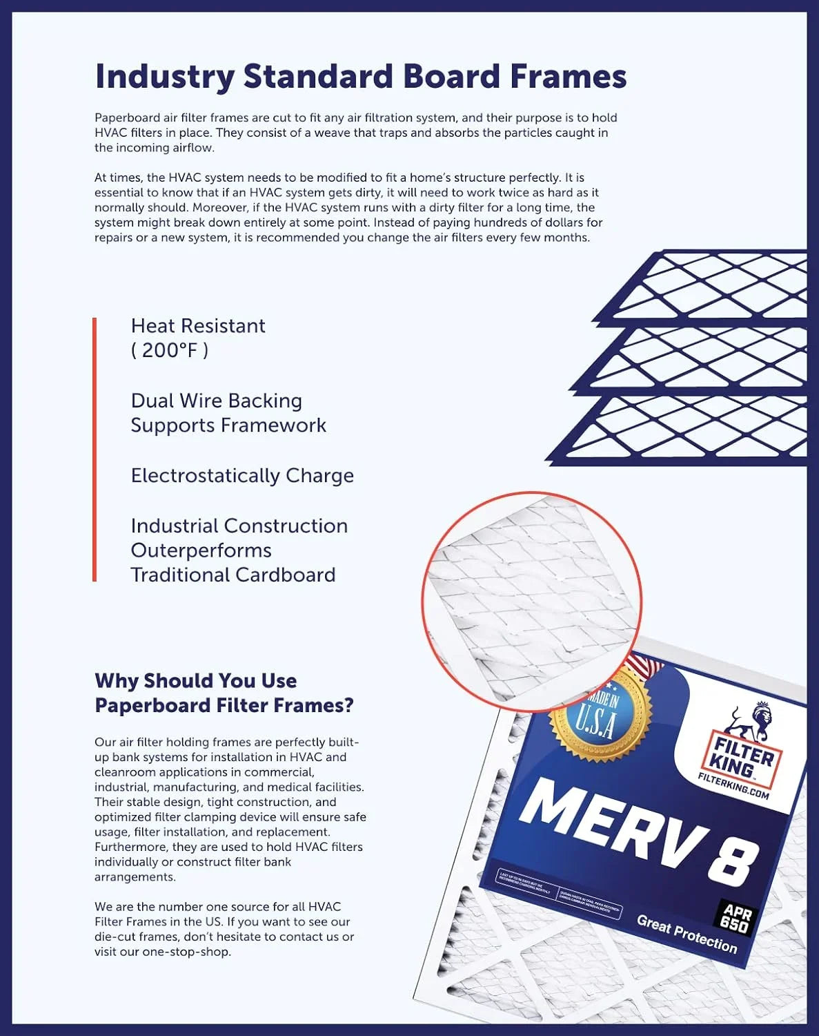 35 | x Furnace 4-PACK Size: MADE King Filters USA | atmospheric Filter Pleated | MERV A/C x 8 39.5 35x39.5x1 | Filter HVAC IN Actual .75"