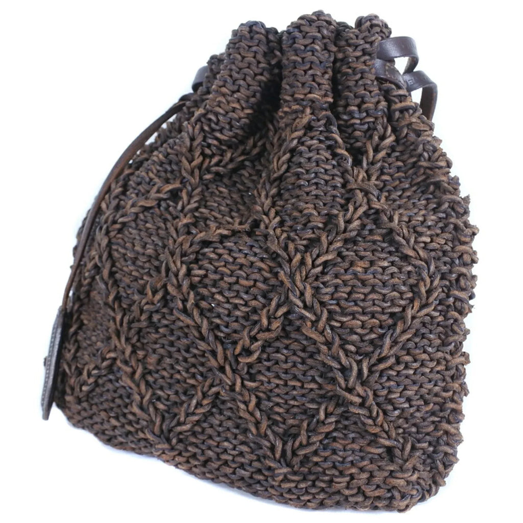 Bag Leather Women's (Good) Brown Chanel Shoulder Mesh Braided Pre-Owned
