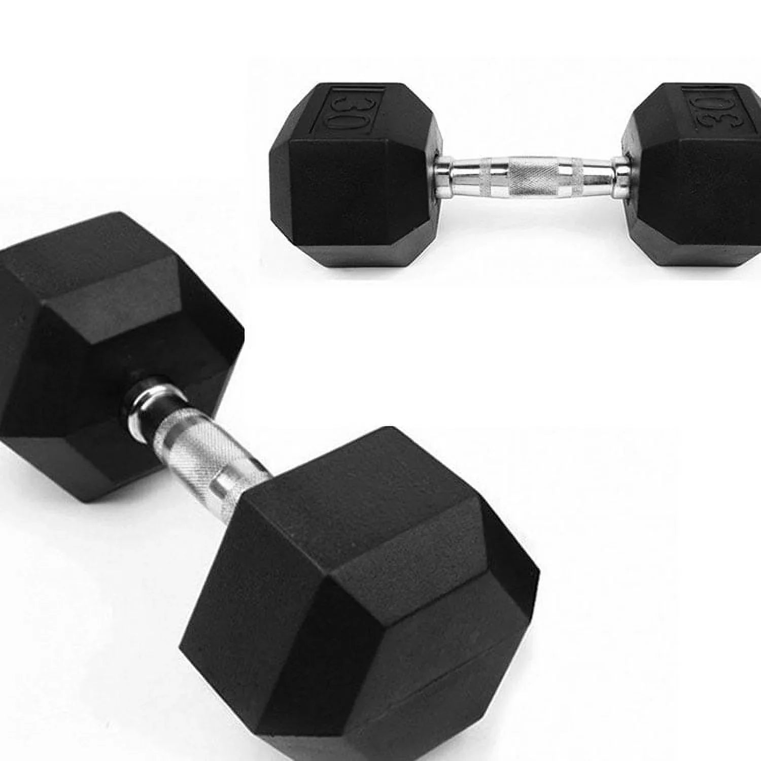 Fitness lbs (New) Dumbbell Rubber 110 Hex Coated French