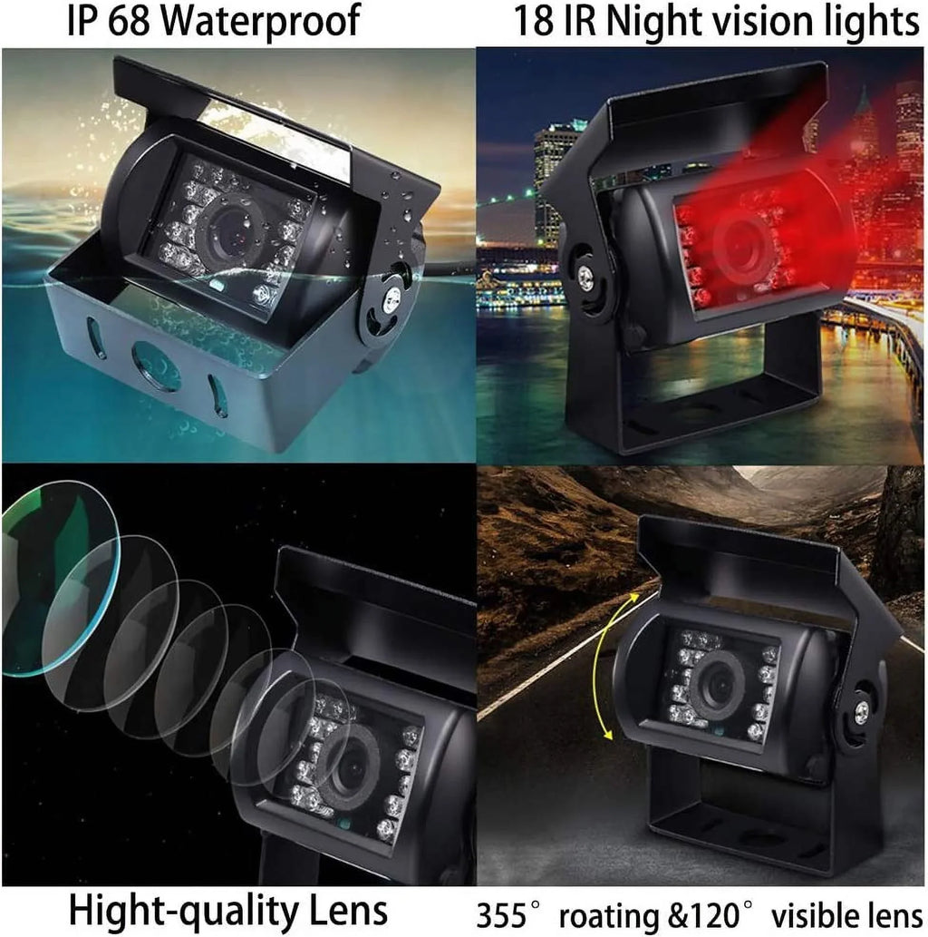 Duty Camera 12 Rear Vision Heavy View 18 Night Camecho 24V Vehicle Backup Backup V IR Camera Truck Waterproof