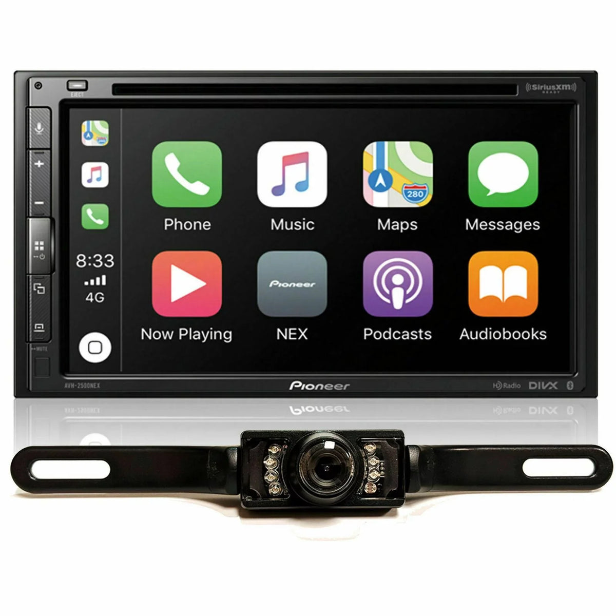 CAR Plate DVD & License USB Camera AVH-2500NEX BLUETOOTH CD ANDROID PLAY PIONEER
