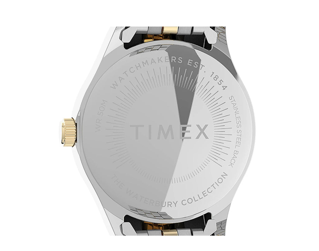 Crystals Women's Watch 34mm Timex Waterbury Bracelet with Steel Stainless Swarovski� Legacy