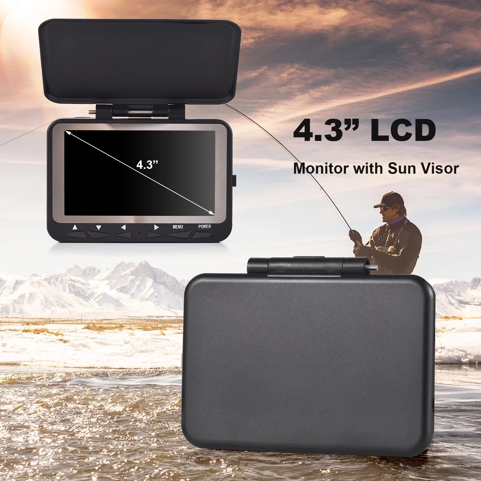 1200TVL Camera LCD LED for Fish Ice Lixada Finder IR 8PCS Boat Vision Night Fishing Underwater 15M/30M Fishing