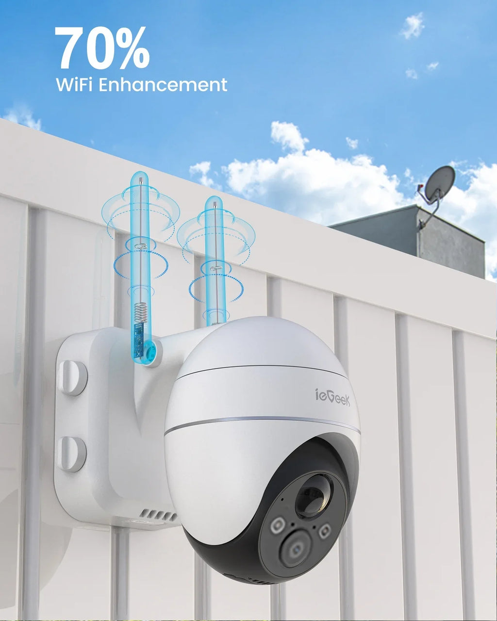 Surveillance Night with 360° WiFi Outdoor Home Cameras Battery Wireless Detection, Solar View Color 2K/3MP Spotlight, Alexa Work Powered Security Camera, Vision, PTZ Motion Solar PIR Outdoor,