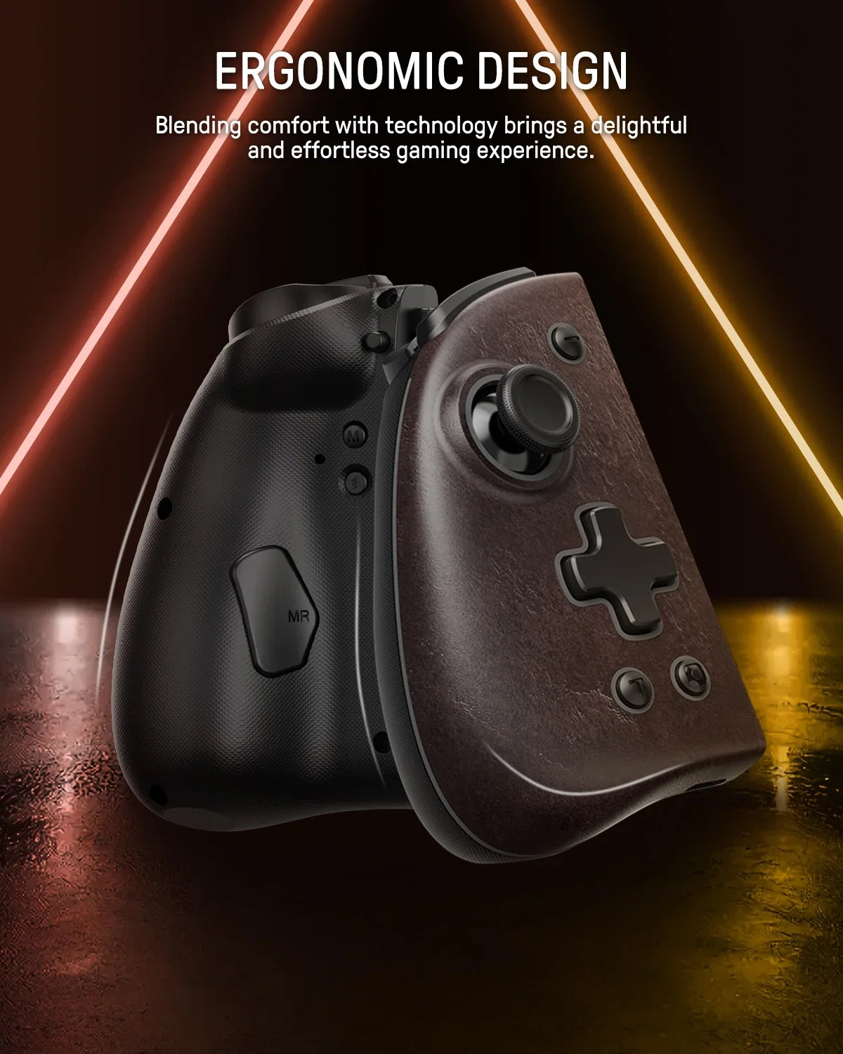 Colors/Paddle/Turbo for 7 Switch/OLED, - Mode Compatible Controller Controller Ergonomic Handheld Nintendo Zelda with Sheikah Joypad Funlab with Luminous Brown Switch LED for Fans