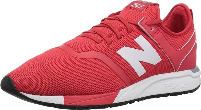 V1 247 New Decon Mens Sneakers, Balance M11.5/W13, Red/White