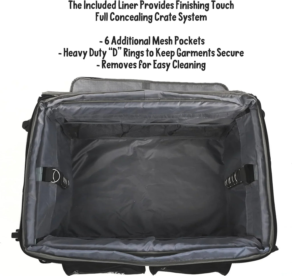 Collapsible BLACK YFbiubiulife - w/No-Lean Rack Rolling Garment Bag Dance