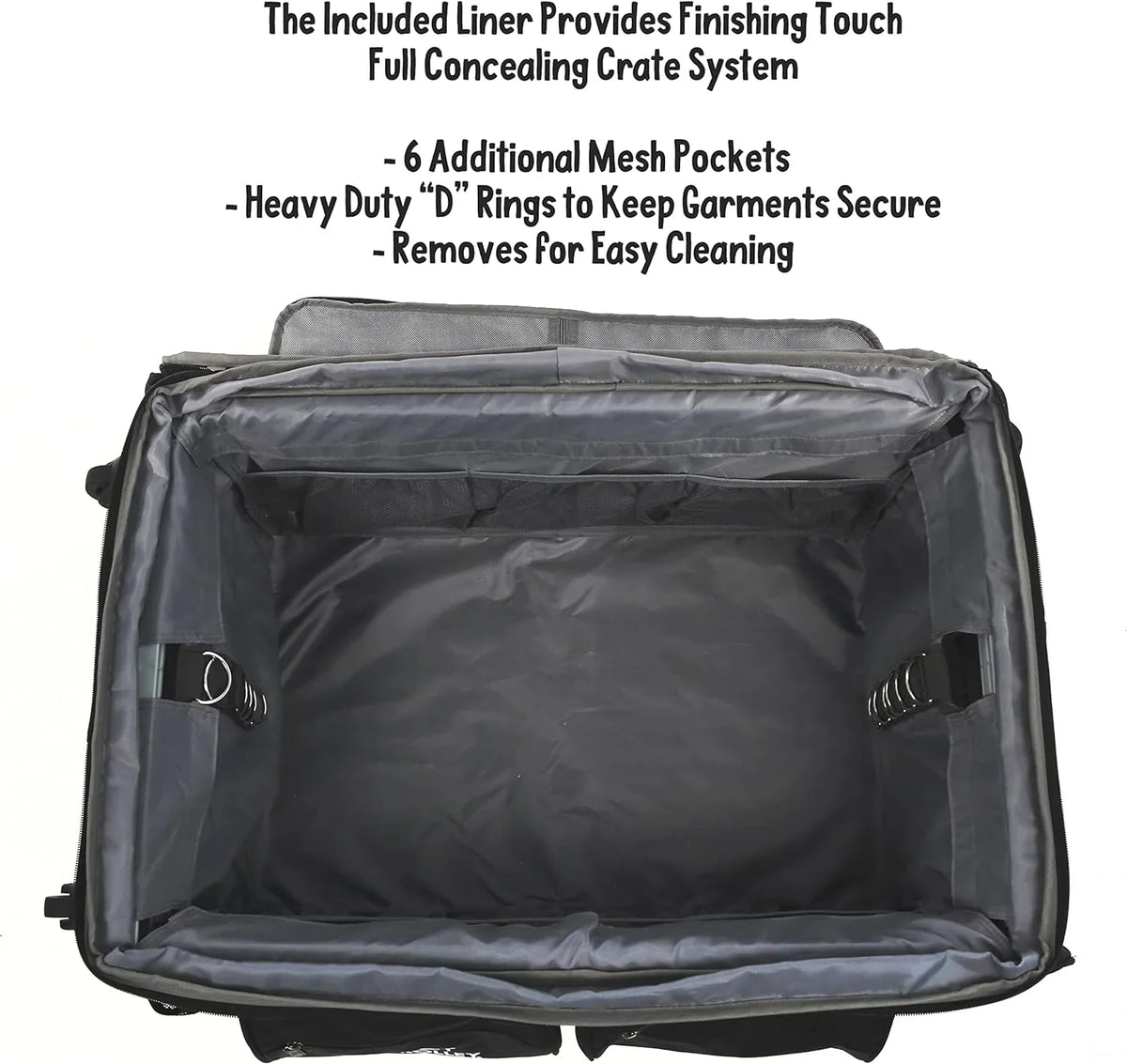 Collapsible BLACK YFbiubiulife - w/No-Lean Rack Rolling Garment Bag Dance