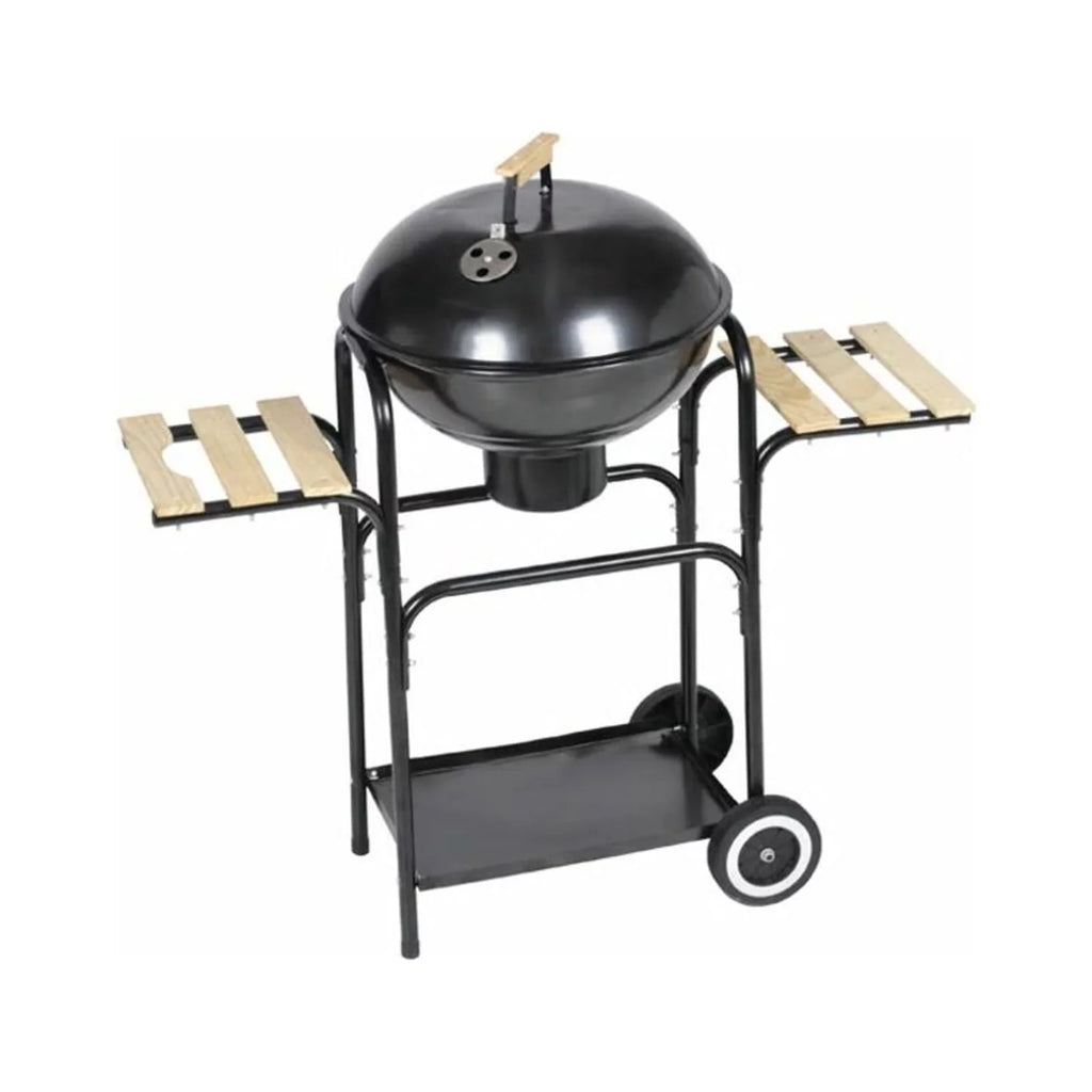 BBQ Side 38 Barbecue 2 Grill Working Stand Dcenta Wheels Steel with Height Garden, Smoking, Picnic, Party, Charcoal Hiking, for Tables Camping Inch and Grilling, Patio Cooking,