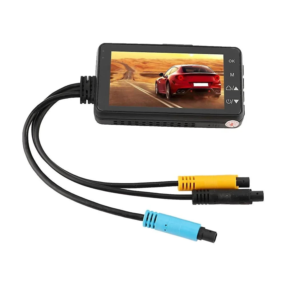A V Double Lens Recorder 5 Driving Dvr Camera Front Rear 1 With And Motorcycle Dash
