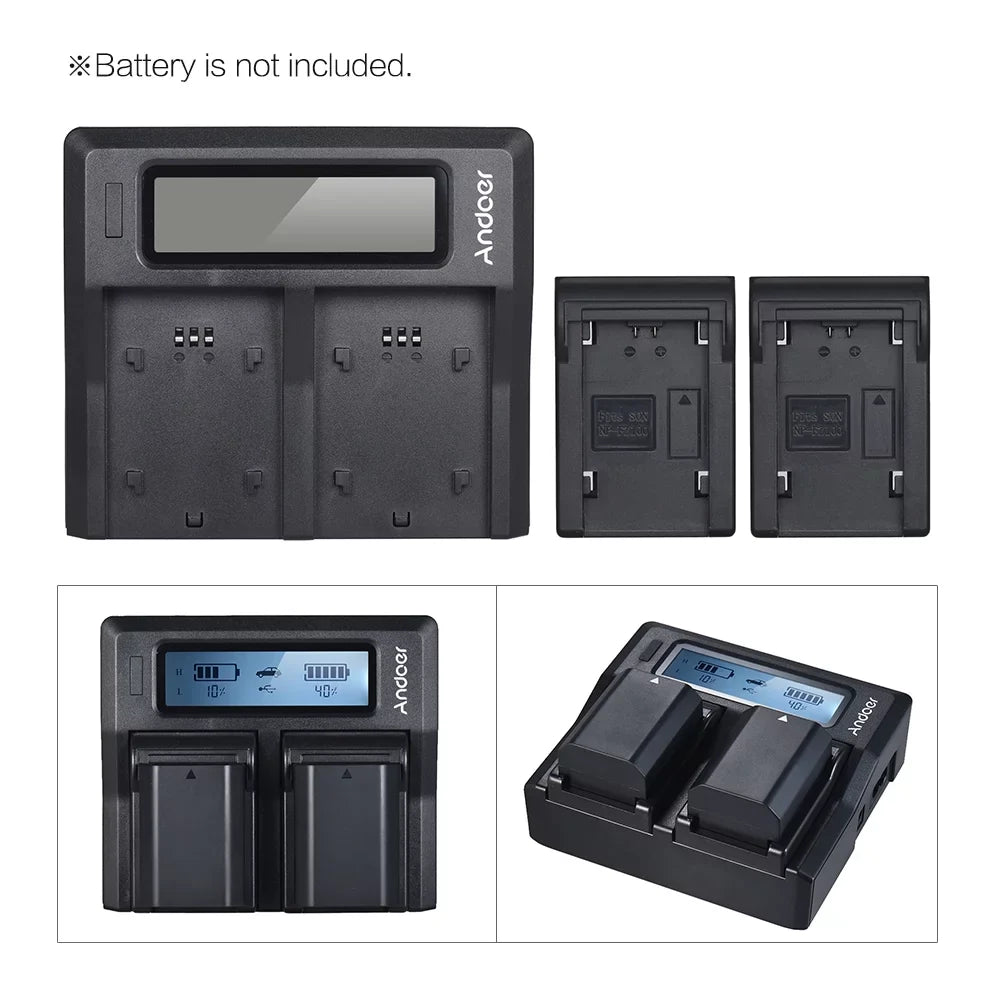 A9 Battery Replacement NP-FZ100 Dual A7III Channel A7RIII LCD Andoer A7SIII for