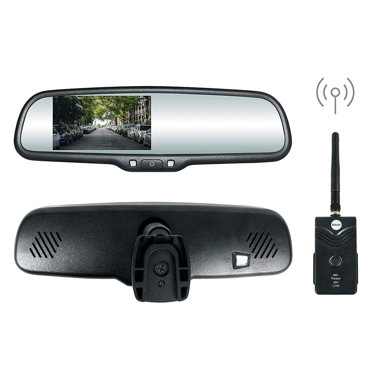 | & for Mount OEM Rear Wireless Screen LCD Transmitter Cars Mirror 4.3" Universal View with Master Fit Tailgaters