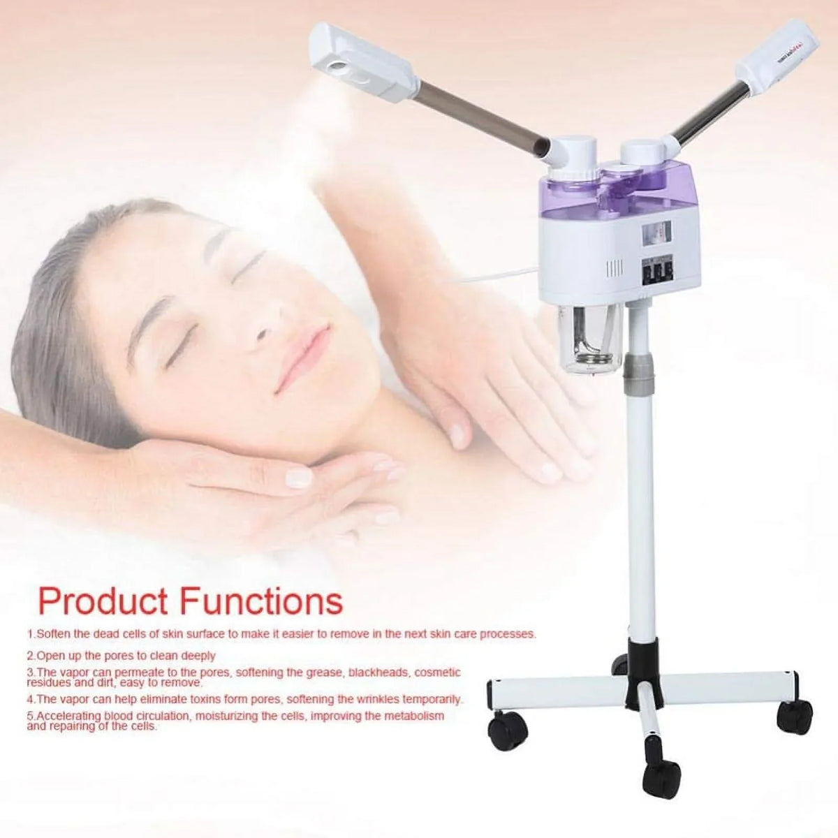 Care Device Ozone Spray EU/US Sparyer 2 Plug Spa Ion 1 Beauty and Hot Machine Cold Skin 110/220V Steaming Home in Facial Steamer